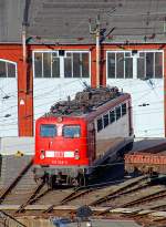   Die 141 248-5, ex DB E 41 248,  ist am 15.02.2015 vor dem Lokschuppen in Siegen (hier ist das Sdwestflische Eisenbahnmuseum) abgestellt.