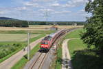 br-143-ex-dr-243/721411/143-215-2-war-am-4-juli 143 215-2 war am 4. Juli 2020 als S2 von Altdorf nach Roth unterwegs und wurde dabei von einer Autobahn-Brcke in Winkelhaid fotografiert. 