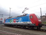 Ins Bw von Dresden-Altstadt wurde am 8 April 2017 DB Regio 146 017 in deren Werbefarben präsentiert.