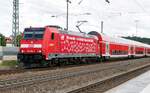 br-1462-traxx-p160-ac2/822705/146-208-4-mit-re-dosto-zug-in 146 208-4 mit RE Dosto-Zug in Amstetten am 03.07.2020.
