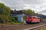   Die 151 002-3 (91 80 6151 002-3 D-DB) der DB Schenker Rail Deutschland AG fährt am 27.09.2014 als Lz von Kreuztal in Richtung Hagen.
