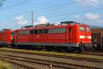   Die 151 102-1  (91 80 6151 102-1 D-DB) der DB Schenker Rail Deutschland AG abgestellt am 02.10.2014 in Kreuztal.