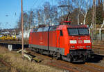 Die 152 072-5 (91 80 6152 072-5 D-DB) der DB Cargo AG am 13.02.2023 in Kreuztal.