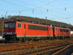 br-155-ex-dr-250/173297/155-024-3-und-155-089-6-der 155 024-3 und 155 089-6 der DB Schenker Rail abgestellt am 19.11.2011 in Kreuztal.