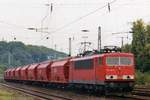 Getreidezug mit 155 241 durchfahrt Köln West am 21 Mai 2005.