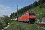 Zwar sind die DB 185 nicht gerade seltene Loks und auch in der Schweiz häufig zu Gast, trotzdem überraschte es mich, zwischen Ligerz und Twann die 185 138-5 und eine weitere 185 zu treffen.