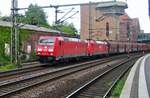 Am 1 Juni 2012 durchfahrt 185 367 Hamburg-Harburg in sdwrtser Richtung, ein Tag nach der Passage durch Celle.