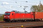 br-1852-traxx-f140-ac2/732038/die-185-256-5-91-80-6185 Die 185 256-5 (91 80 6185 256-5 D-DB) der DB Cargo mit einem Containerzug hat am 14.04.2018 Friedberg (Hessen) Hp 0.