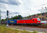 Die 193 354-8 (91 80 6193 354-8 D-DB) der DB Cargo AG fhrt am 02.08.2020 mit einem KLV-Zug durch Betzdorf (Sieg) in Richtung Kln.