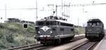 br-194-e-94-dr-254-2/837218/sncf-bb-20-210-und-db SNCF BB 20 210 und DB 194 161-6 in Basel-Muttenz an 23.08.1980.