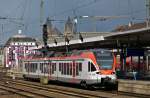 . Der VIAS Flirt N 304 erreicht am 24.03.2014 den Hauptbahnhof von Koblenz. (Hans)