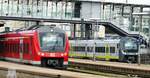 Noch fuhren am 29.09.2014 440 028-9 der DB Regio als Fugger-Express von Ulm nach München. diese Leistung hat jetzt GoAhead Bayern übernommen. Daneben steht der 440 405 von agilis nach Regensburg bzw. weiter.