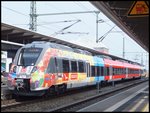 br-442-443-bombardier-talent-2/486898/442-354-in-rostock-am-hauptbahnhof 442 354 in Rostock am Hauptbahnhof am 08.07.2014
