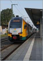 Der ODEG ET 445.111 wartet in Schwerin auf die Abfahrt Richtung Berlin.