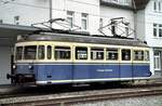 Trossinger Eisenbahn Triebwagen Nr.T 5 Baujahr 1956 von MF Esslingen/SSW Fabriknummer 24 836, LP 12,30min Trossingen Stadt am 27.08.1998.