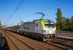   Die Siemens Vectron MS 193 894-3 (91 80 6193 894-3 D-ITL der ITL - Eisenbahngesellschaft mbH (Teil der deutschen Captrain-Gruppe) fhrt am 18.09.2018 mit einem Autozug durch den Hbf  Brandenburg an