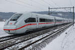 DB/SBB: Der neue ICE 4 auf der auf der alten Stammstrecke bei Bettenhausen unterwegs am 17.