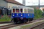 bayerische-eisenbahnmuseum-noerdlingen-bem-4/666977/am-1-juni-2019-treft-die Am 1 Juni 2019 treft die gerade restaurierter Trossinger Bahn 27 in Nördlingen ein.