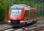   Der zweiteilige Alstom Coradia LINT 41 Dieseltriebwagen 648 705 / 648 205 (95 80 0648 705-1 D-DB / 95 80 0648 205-2 D-DB) der DreiLänderBahn (zu DB Regio NRW) als RB 95  Sieg-Dill-Bahn 