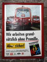   Unfallverhütungsbild 12/93 der Deutschen Bundesbahn -  Wir arbeiten grundsätzlich ohne Promille .