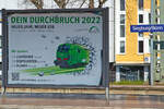 Werbungplakat  „Dein Durchbruch 2022“  für Jobs bei der TX Logistik.
Gesehen am 25.03.2022 im Bahnhof Siegburg/Bonn.