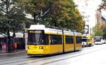 berlin-bvg/809365/strassenbahn--stadtverkehr-berlin-gt Straßenbahn / Stadtverkehr; Berlin;   GT 6 N-U der BVG Nr.1503 von AEG Baujahr 1994 in der Oranienburger Straße in Berlin am 11.10.2016.