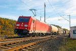 kbs-445-dillstrecke/635821/die-185-351-4-91-80-6185 
Die 185 351-4 (91 80 6185 351-4 D-DB) der DB Cargo fährt am 03.11.2018 mit einem gemischtem Güterzug bei Dillenburg-Niederscheld auf der Dillstrecke (KBS 445) in Richtung Norden.