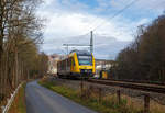 kbs-460-siegstrecke/641368/der-vt-209-abp-95-80 
Der VT 209 ABp (95 80 0640 109-4 D-HEB) ein Alstom Coradia LINT 27 der HLB (Hessische Landesbahn) fährt am 01.12.2018, als RB 90 'Westerwald-Sieg-Bahn' (Siegen - Au/Sieg  - Altenkirchen - Westerburg), von Wissen weiter in Richtung Au (Sieg).
