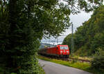 kbs-460-siegstrecke/744783/die-185-211-0-91-80-6185 Die 185 211-0 (91 80 6185 211-0 D-DB) der DB Cargo AG fährt am 26.08.2021 mit einem gem. Güterzug durch Wissen (Sieg) in Richtung Köln.