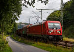 kbs-460-siegstrecke/744889/die-db-cargo-187-157-91 Die DB Cargo 187 157 (91 80 6187 157-3 D-DB) fährt am 26.08.2021 mit einem gemischten Güterzug bei Wissen (Sieg) über die Siegstrecke (KBS 460) in Richtung Köln.

Die Bombardier TRAXX F140 AC3 wurde 2018 von der Bombardier Transportation GmbH in Kassel unter der Fabriknummer  KAS 35472 gebaut.  Die TRAXX F140 AC3 Varianten der DB Cargo (BR 187.1) haben keine Last-Mile-Einrichtung. Die Höchstgeschwindigkeit beträgt 140km/h. Die Lokomotiven können in gemischter Mehrfachtraktion mit BR185 und BR186 eingesetzt werden.