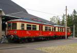   Die Triebwagen der Oberweibacher Bergbahn DB 479 201-6 (94 80 0 479 201-6 D-DB) und DB 479 203-2 (94 80 0 479 203-2 D-DB) sind am 24.08.2013 gerade vom Bergbahnhof Lichtenhain angekommen.
