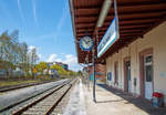   Der Bahnhof Lich (Oberhessen) am 14.04.2018.
