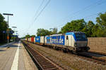   Die boxXpress.de 193 843 (91 80 6193 843-0 D-BOXX) fährt am 05.06.2019 mit einem Containerzug durch Gröbenzell in Richtung München.