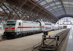   Die 146 564-0 (91 80 6146 564-0 D-DB) steht am 21.05.2016 mit einem IC 2 (Doppelstock-IC) im Hauptbahnhof Leipzig zur Abfahrt bereit.