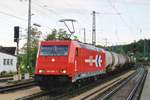 HGK 185 605 durchfahrt am 9 Juni 2009 Treuchtlingen.