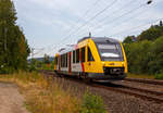   Der VT 209 ABp (95 80 0640 109-4 D-HEB) ein Alstom Coradia LINT 27 der HLB (Hessische Landesbahn) erreicht am 26.072019, als RB 90  Westerwald-Sieg-Bahn  (Siegen - Au/Sieg - Altenkirchen -