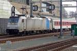RailPool 186 456 steht am 4 März 2018 in Arnhem Centraal.