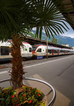 Bahnhofsimpression am 26. Mai 2023.im Bahnhof Montreux, da wo die Palmen wachsen....
