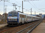 bb-26000-sybic/732759/die-sncf-ter-grand-est-bb Die SNCF TER Grand Est BB 26150 'Sybic' erreicht mit dem TER96282 (Train Express Regional) nach Strasbourg am 29.12.2017 den (Bahnhof) Gare de Saint-Louis (Haut-Rhin).
