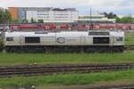 euro-cargo-rail-sas-ecr/818938/eurocargorail-077-024-ruht-sich-am EuroCargorail 077 024 ruht sich am 18 Mai 2023 in Mühldorf.