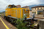Die Diesellok IT-RFI 270847-4 eine zweiachsige dieselhydraulische IPE Locomotori 2000 Rangierlokomotive vom Typ IPE 600 der Ceprini Costruzioni Srl (Orvieto) ist am 08 September 2021 im Bahnhof