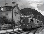 Der SSIF Ferrovia Vigezzina ABe 8/8 22 Ticino verlässt als Regionalzug 262 Malesco.