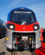 Der französische Hersteller Alstom präsentierte auf der InnoTrans 2018 in Berlin (18.09.2018) den ersten, für die italienische Trenitalia bestimmen, „pop“ den ETR 103 001