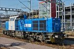 . Die neu Beschriftete MaK G 1000 BB, CFL Cargo 1103, inklusive neuem Cargo Logo, versieht am 14.09.2016 den Rangierdienst im Bahnhof Luxemburg. 