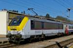 . Die 3009 erreicht am 10.03.2014 mit dem IR 115 Liers - Luxembourg in den Bahnhhof von Ettelbrck. (Hans)