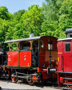 train-1900-amtf/912919/die-stehkessel-dampflok-kastendampflok-cockerill-503-8222jeanne8220 Die Stehkessel-Dampflok (Kastendampflok) Cockerill 503 „Jeanne“ der AMTF präsentierte sich am 16 Juni 2013 bei der AMTF - Association des Musée et Tourisme Ferroviaires a.s.b.l. im Industrie- und Eisenbahnpark Fond-de-Gras, die Museumsbahn ist auch als „Train 1900“ bekannt. 

Die Lok wurde 1920 von der Société Cockerill Seraing Belgique (Gesellschaft John Cockerill in Seraing (Belgien) bei Lüttich) unter der Fabriknummer 2952 gebaut und Atelier ABR in Manage (Belgien) bei Charleroi geliefert. Diese Lokomotive stammte aus der vierten (von fünf) Serien von über 900 Lokomotiven dieses Typs. Diese zierlichen, aber leistungsfähigen Stehkesselloks waren ideale Werkrangierlokomotiven, welche dank kurzem Achsenstand auch bei sehr engen Kurvenradien bis 15 m Halbmesser und starke Steigungen problemlos eingesetzt werden konnten.

Im Jahr 1968 wurde die Dampflokomotive durch eine Diesellokomotive ersetzt. Sie wurde von dem Sammler in Maldegem (Belgien) gekauft. Dort verkam sie im Freien abgestellt, dem Regen und in der Kälte ausgesetzt bis ein Mitglied von AMTF Train 1900 die Lok und eine weitere Schwester 1999 erwarb. Eine gute Investition, da die Bauteile der anderen benutzt wurden, um diese zu reparieren.

Der neue Besitzer brauchte jedoch viel Ausdauer und etwas Glück um eine Werkstatt zu finden die sich bereit erklärte die Lokomotive in Stand zu setzen. Zu oft lehnten Betriebe die Arbeiten ab unter dem Vorwand, die Maschine befinde sich in zu schlechten Zustand. Eine slowakische Werkstatt ist dann doch bereit sich der Reparatur der Lokomotive anzunehmen. Nichtsdestotrotz muss ein komplett neuer Dampfkessel gefertigt werden. Dieser wird in der Tschechischen Republik, genauer bei der Firma ZVU Potez in Hradec Kralove gebaut.

Seit 2002 kann man die Lok im Fond-de-Gras bestaunen. Wegen ihrer kleinen Größe und ihrem Gewicht von 15 Tonnen ist sie auch im Stande einfach per Straßen Transport zu reisen (Große Worte für eine Lokomotive) um an Veranstaltungen im In- und Ausland teilzunehmen. So war sie schon in Luxemburg, Belgien, Frankreich und Polen im Einsatz.

Lokomotiven des Typs Cockerill 503 sind aufgrund des geringen Anschaffungspreises und der günstigeren Wartungskosten interessant. Eine Person reicht, um die Lokomotive zu heizen und zu führen. Die Lokomotive kann in 90 Minuten aufgewärmt werden, während andere Maschinen 4 bis 5 Stunden Vorbereitung benötigen. Die Firma Cockerill genoss einen guten Ruf für ihre vertikalen Kessel, die in großer Zahl exportiert wurden, zwischen 1871 und 1950 wurden 942 Exemplare in mehr als 20 Ländern verkauft. Die Fabrik John Cockerill war 1835 die erste Fabrik, die auf dem europäischen Kontinent Dampflokomotiven baute, und die bekannt war für ihre Stehkessel-Konstruktionen.

Der kleine Zweikuppler ist ein seltenes Unikum mit seinem Stehkessel und der Dampfbremse. 

TECHNISCHE DATEN:
Hersteller: John Cockerill (Belgien)
Baujahr: 1920
Spurweite: 1.435 mm (Normalspur)
Achsfolge: B
Länge über Puffer: 4.900 mm
Achsabstand: 1.800 mm
Triebraddurchmesser: 700 mm
Eigengewicht: ca. 15 t
Dienstgewicht: 22 t 
Höchstgeschwindigkeit: 20 km/h
Leistung: 68 PS
Zylinderanzahl: 2 (Ø 320 mm x 350 mm Hub)
Rostfläche: 1,0 m²
Wasservorrat: 2,6 m³
Kohlevorrat: 0,5 t
Kleinster befahrbarer Halbmesser:  R 15 m 
Max. Anhängelast in der Ebene: 700 t
