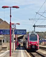 srie-2300-stadler-kiss/419229/-der-cfl-kiss-2305-als . Der CFL KISS 2305 als RE 5112 Koblenz Hbf - Luxembourg am 10.04.2015 kurz vor der Abfahrt in Wasserbillig. (Jeanny)
