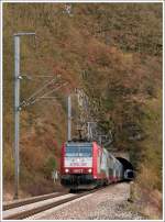 . Doppelter Tunnelblick - Am 21.02.2013 zieht die 4007 den IR 8641 Luxembourg - Gouvy durch Michelau, nachdem sie die beiden Tunnel  Brden  und  Michelau  hinter sich gelassen hat. (Jeanny)
