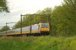 186-traxx-140ms-2/654756/ns-186-034-durchfahrt-tilburg-oude NS 186 034 durchfahrt Tilburg Oude warande am 24 April 2019.