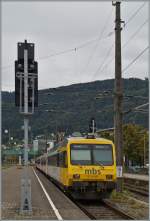 Der ET 10.107 der Montafonbahn in Bregenz.